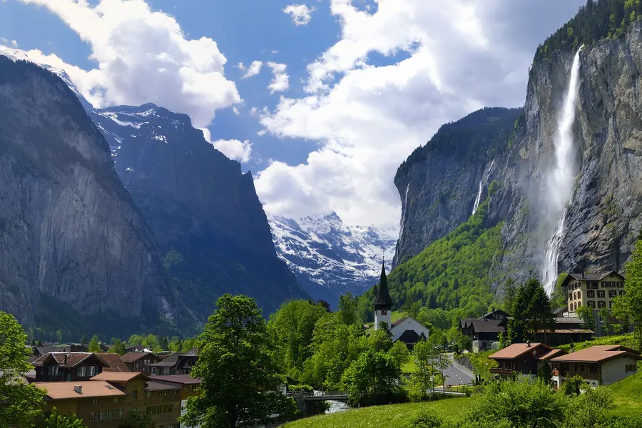 Der Staubbachfall in Lauterbrunnen