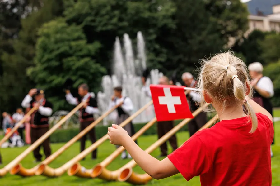 Alphornbläser am 1. August in Interlaken
