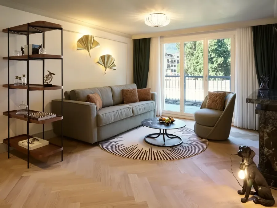 Der Wohnbereich der Interlaken Suite